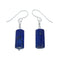 Native American Sterling Silver Lapis Bead Hook Dangle Earrings X11091